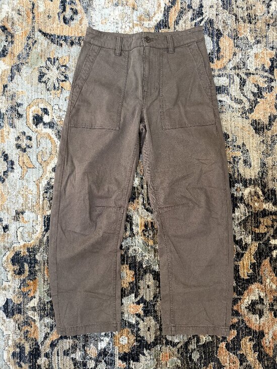 Madewell Pants - Madewell Darted Barrel-Leg Pant | Size 25 | NWT | Mocha Brown